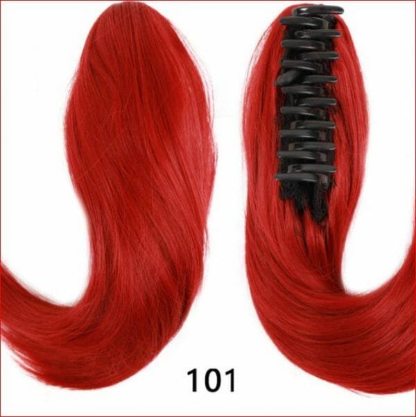 Short Straight Synthetic Claw Clip in Ponytail - Image 10