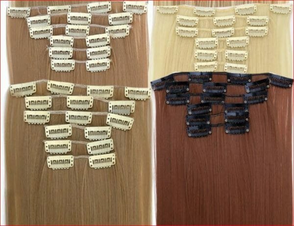 Long Straight Synthetic Clip in Hair Extension - Image 4