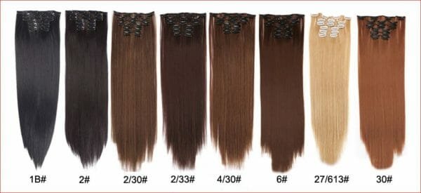 22-Inch Long Straight Synthetic Clip In Hair Extension - Image 5