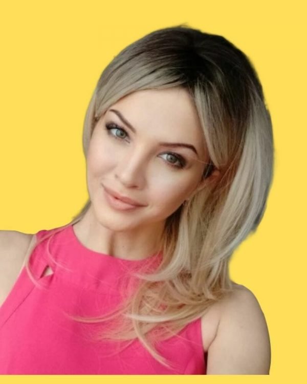 Synthetic Straight Layered Wigs with Bangs - Image 4