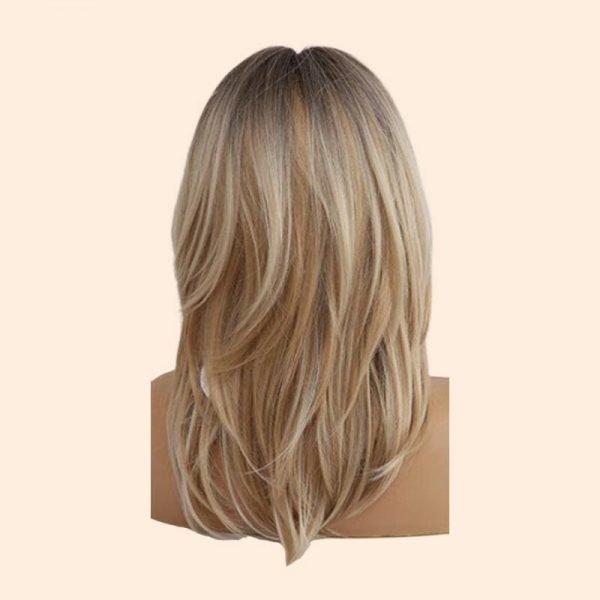 Synthetic Straight Layered Wigs with Bangs