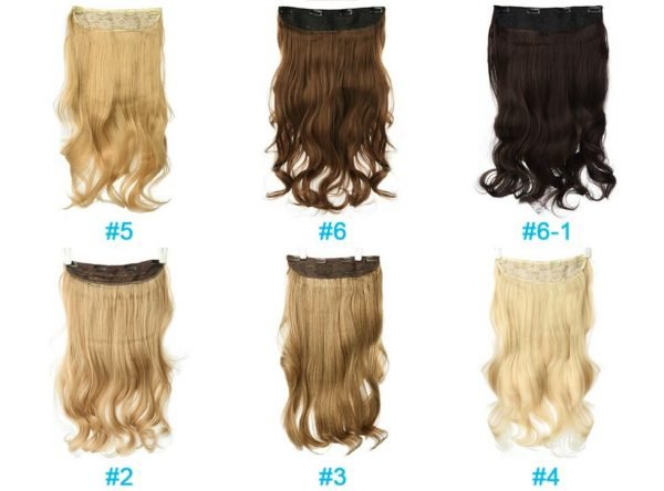24-inch one-piece Synthetic Wavy Clip in Hair Extension - Image 2