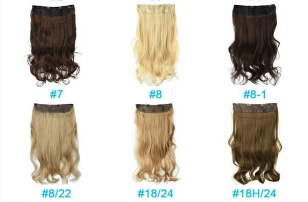 24-inch one-piece Synthetic Wavy Clip in Hair Extension - Image 3